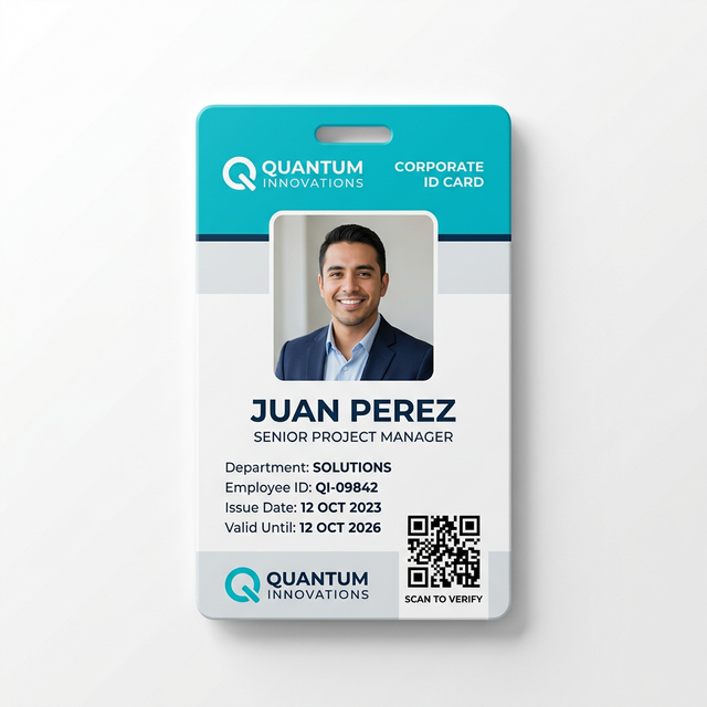 Gafete PVC Mockup Frontal